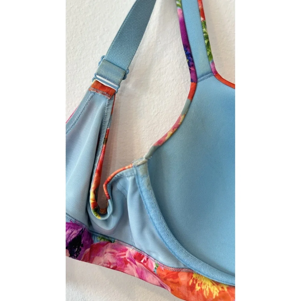 Cacique Lane Bryant Lightly Lined Balconette Bra 42DDD Floral